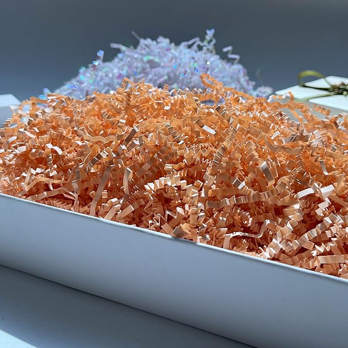 2 LB Champagne Crinkle Cut Paper Shredded Filler for Gift Baskets Easter Grass Party Favors stuffers