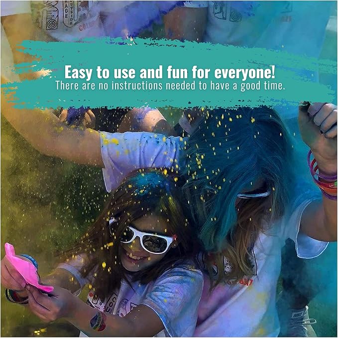 Color Blaze Holi Colored Powder - 5 lbs of Teal Powdered Color - For Fun Runs, Color Toss, Rangoli, Powder War, Backyard Party & Festivals - Pack of 1 Colorful Bag - 5 Pounds in Bulk - Teal