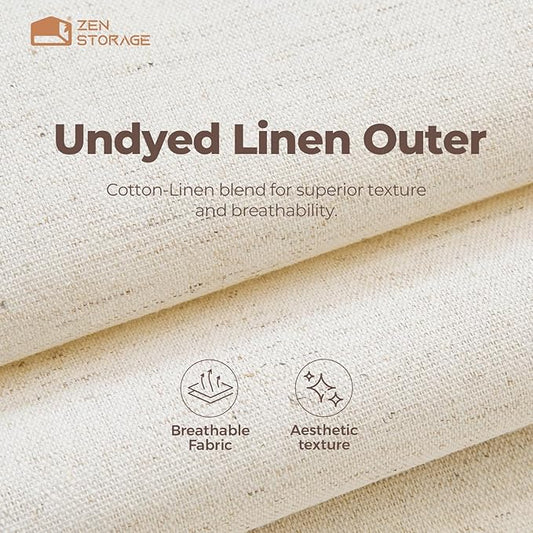 Cotton Linen Drawer Organizers for Baby Clothes, 20Pack Multi-Size Nursery Dresser Dividers for Clothes, Premium Foldable Storage Bins for Bedroom, Closet and Diaper Table, Beige