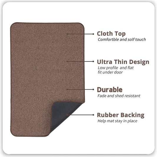 Bath Mat,Ultra Thin Bathroom Runner Rugs,Large Bath Mats for Bathroom,Quick Dry,Non-Slip,Machine Washable,Low Pile,Bath Rug,Shower Outside,Sink,Home Decor Accessories.Brown,1'5"x2'11"(17x35inch)
