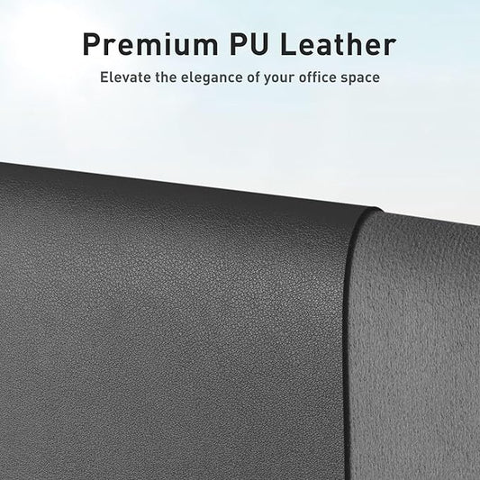 Aothia Leather Desk Pad Protector, Mouse Pad, Office Desk Mat, Non-Slip PU Leather Desk Blotter, Laptop Desk Pad, Waterproof Desk Writing Pad for Office and Home (Gray,36" x 17")