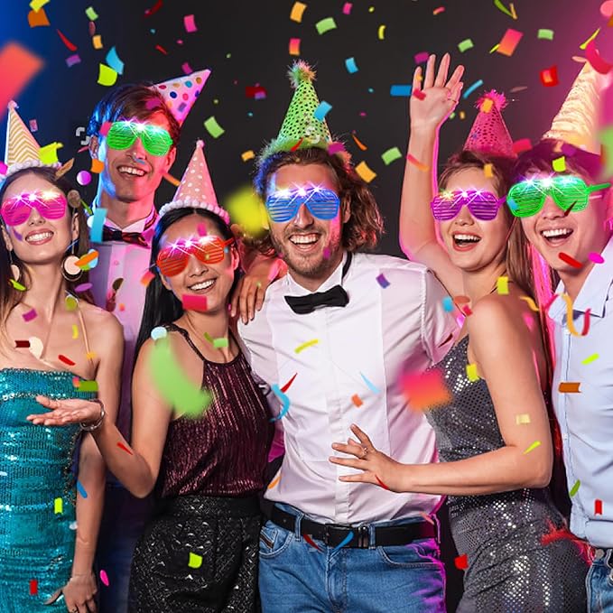 180 PCS Light Up Glasses, Glow In The Dark Party Supplies, LED Glasses, Neon Flashing Glasses Bulk for Kids and Adults, Glow Glasses for Glow Party, Wedding, Birthday, Halloween, Rave Carnival