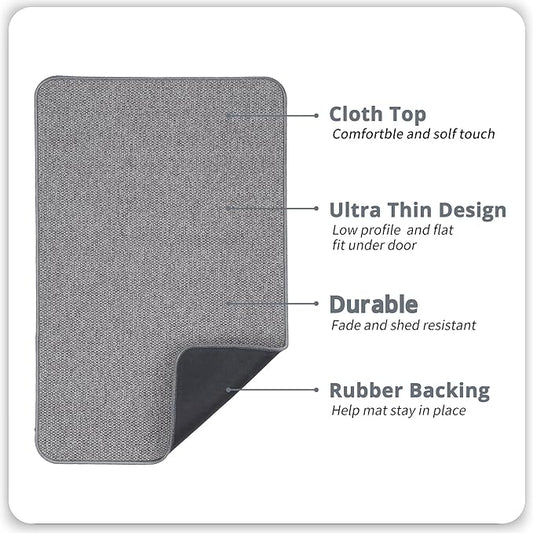 Bath Mat,Ultra Thin Bathroom Runner Rugs,Large Bath Mats for Bathroom,Quick Dry,Non-Slip,Machine Washable,Low Pile,Bath Rug,Shower Outside,Sink,Home Decor Accessories.Grey,1'5"x2'11"(17x35inch)
