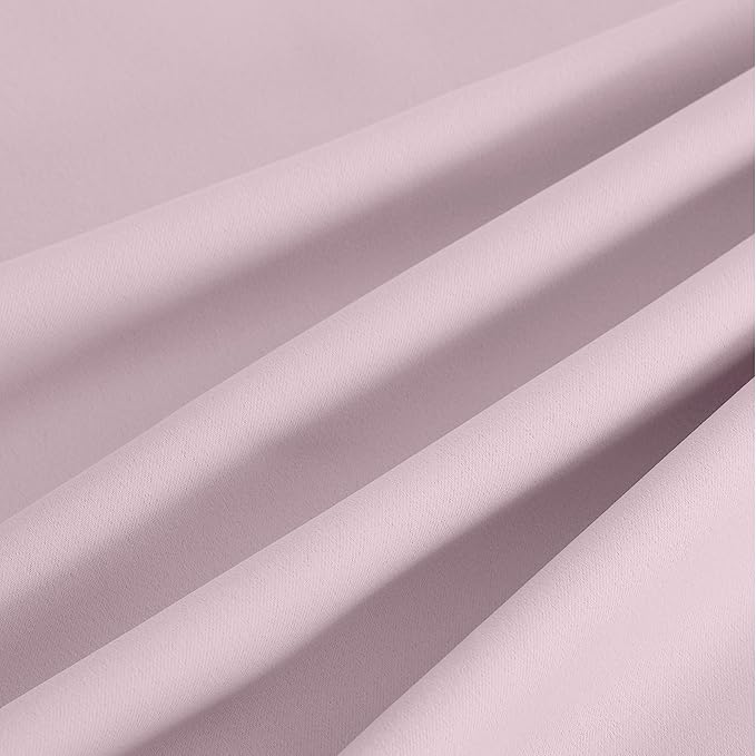 NICETOWN Room Darkening Draperies Curtains Panels, 2 Panels Baby Pink W52 x L84