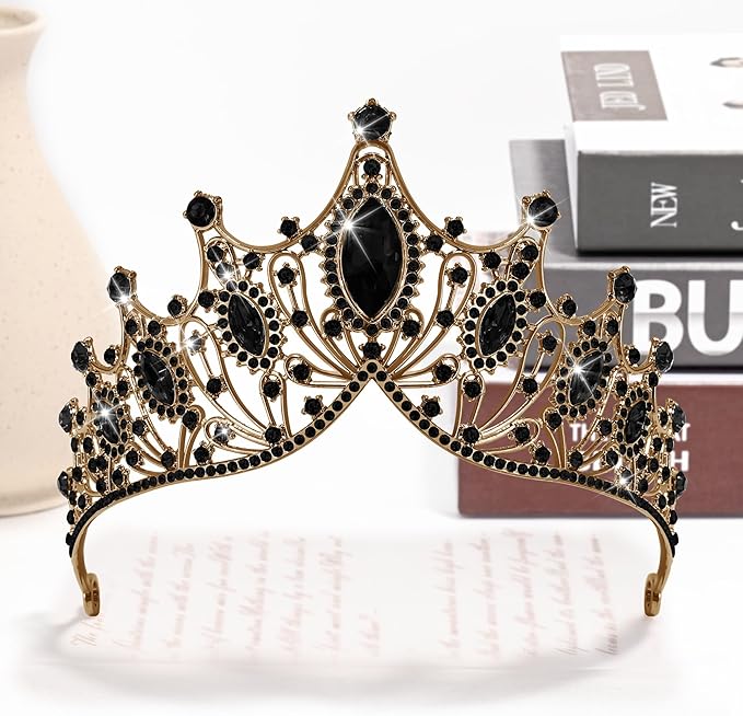 TAROSE Silver Tiaras for Women and Girls, Crystal Gold Crowns for Women, Hair Accessories for Bride/Halloween/Prom/Birthday