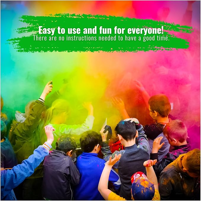 Color Blaze Holi Colored Powder - 5 lbs of Green Powdered Color - for Fun Runs, Color Toss, Rangoli, Powder War, Backyard Party & Festivals - Pack of 1 Colorful Bag - 5 Pounds in Bulk - Green