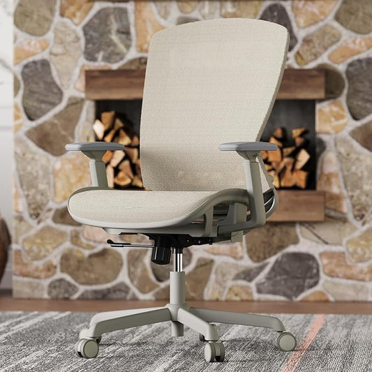 ELABEST Mesh Office Chair,Ergonomic Computer Desk Chair,Sturdy Task Chair- Adjustable Lumbar Support & Armrests,Tilt Function,Comfort Wide Seat,Swivel Home Office Chair
