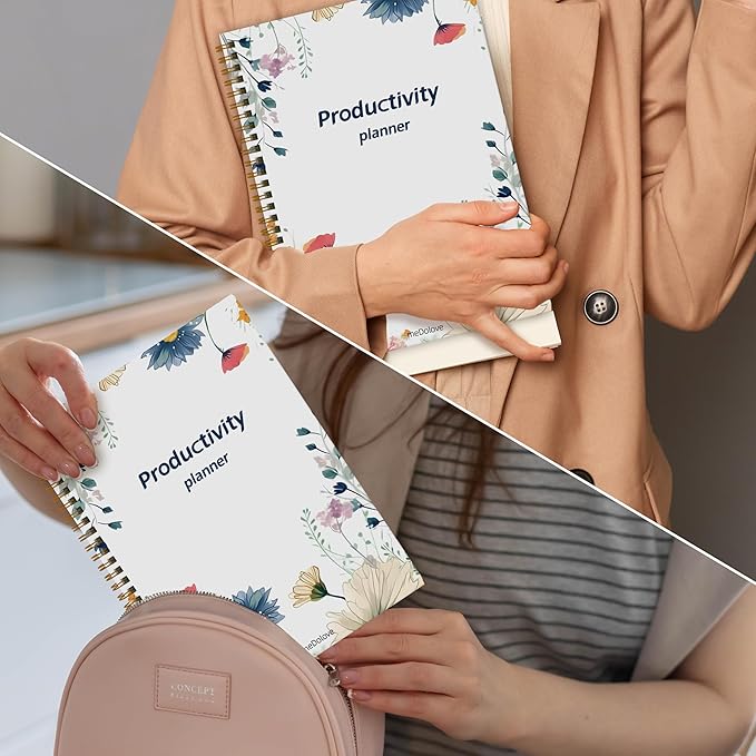 ADHD Daily Planner - Productivity & Undated Task Management Organizer for Neurodivergent Adults, Focused Planner for Men & Women - B5 Colorful Flowers