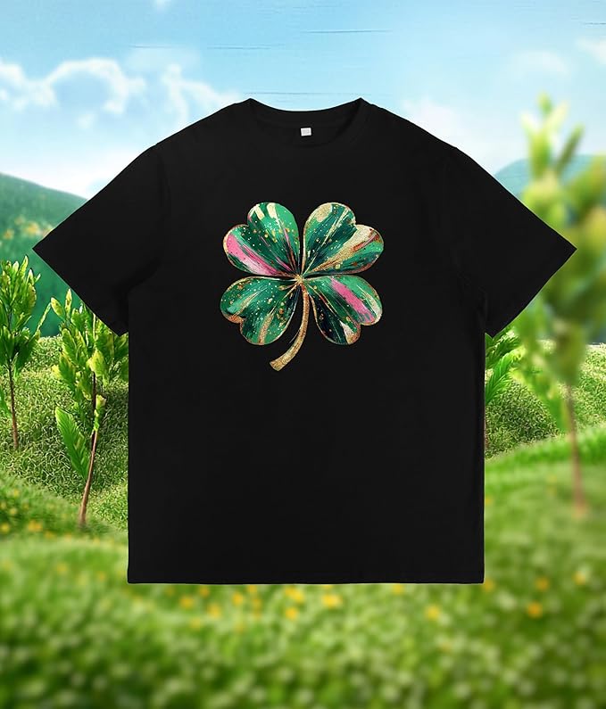 St. Patrick's Day Celebration Tee Beer Graphic Big and Tall Short Sleeve Cotton Festival Casual Gym Workout Tshirts