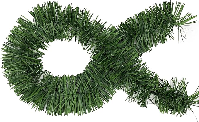 50 Foot Garland for Christmas Decorations - Non-Lit Soft Green Holiday Decor for Outdoor or Indoor Use - Premium Quality Home Garden Artificial Greenery, or Wedding Party Decorations (4, 50 FT)
