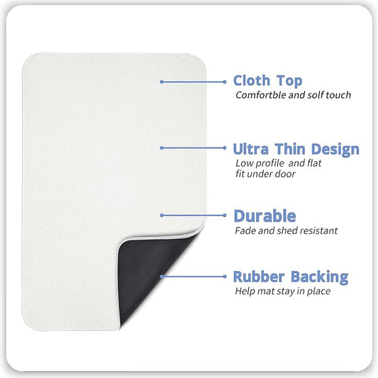 Bath Mat,Ultra Thin Bathroom Rugs,Rubber Bath Mats for Bathroom,No Slip Bath Rugs,Quick Dry,Machine Washable,Low Pile,Absorbent,Shower Outside,Sink,Home Decor Accessories.Cream,2'x3'(24x36inch)
