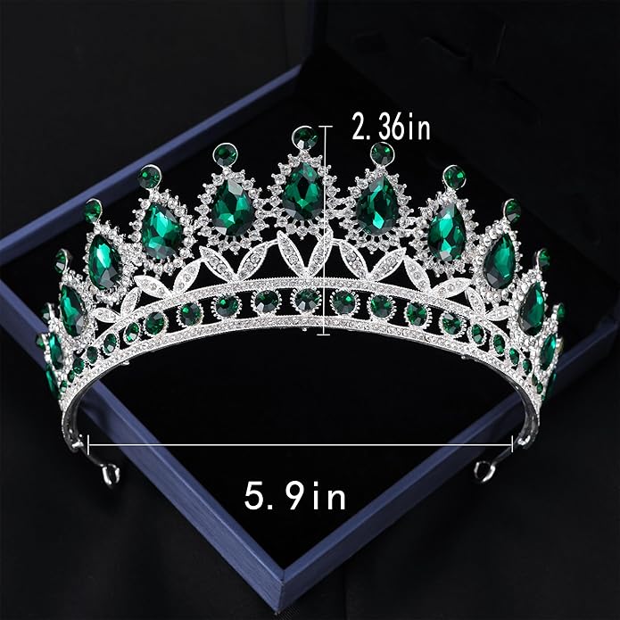Kamirola Tiaras Princess Crown for Women and Girls Crystal Headbands for Bridal, Princess for Wedding and Party(TR21)