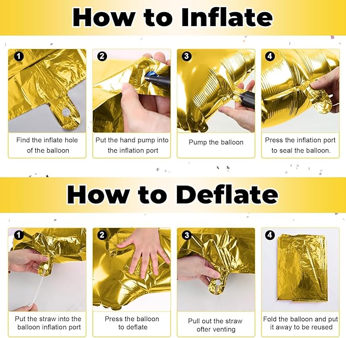 Giant H Alphabet Balloon Letters, Gold Self Inflating Custom Letter Balloons Birthday Decor, 40 Inch Helium Mylar Foil Name Word Balloons for Girls Men Anniversary Party Graduation Decoration Supplies