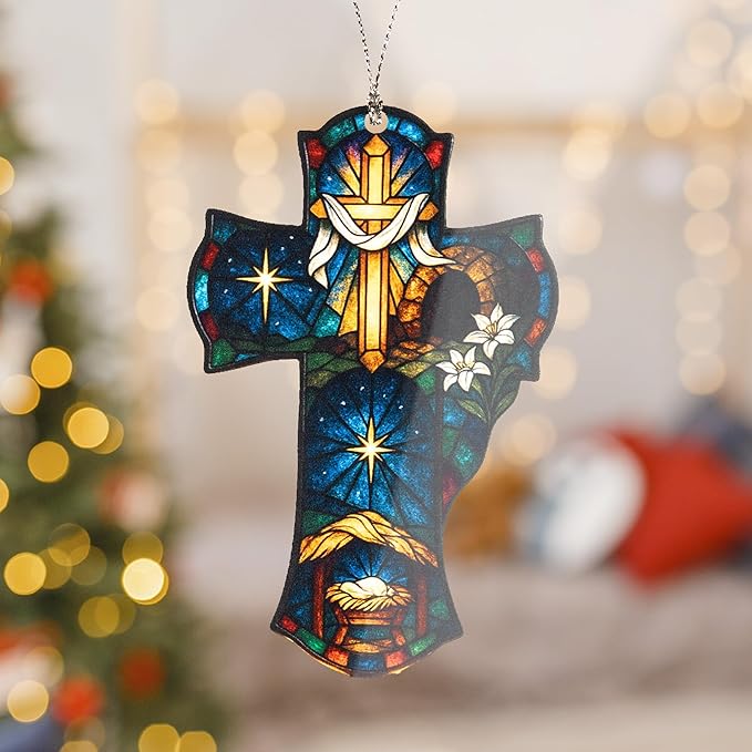 Christmas Ornament 2025 - Nativity Christmas Ornaments - Regilious Christian Gifts for Women | Men - Christian Christmas Ornaments - Easter Decor - Christmas Decor Xmas Tree Decoration