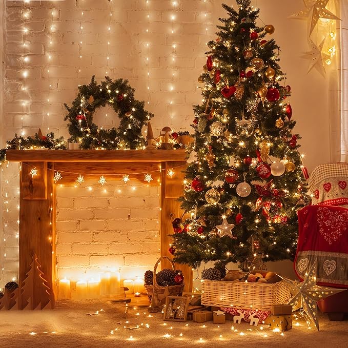 Lakumu 12-Pack Fairy Lights Battery Operated Christmas Lights-7FT 20LEDs String Lights, Waterproof Battery Powered Firefly Lights for Crafts Bedroom Wedding Christmas Party Reception Centerpiece Table