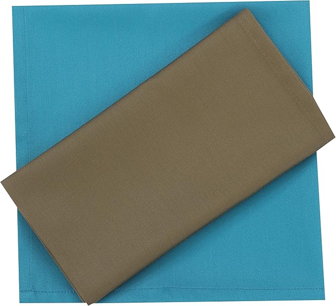 Zoyer Cloth Napkins Set of 12, 18x18 Inches Cotton Enrich Napkins Cloth Washable, Soft & Durable Dinner Napkins for Parties, Wedding, Christmas, Thanksgiving & Everyday Use - Mulitcolor 1 Each