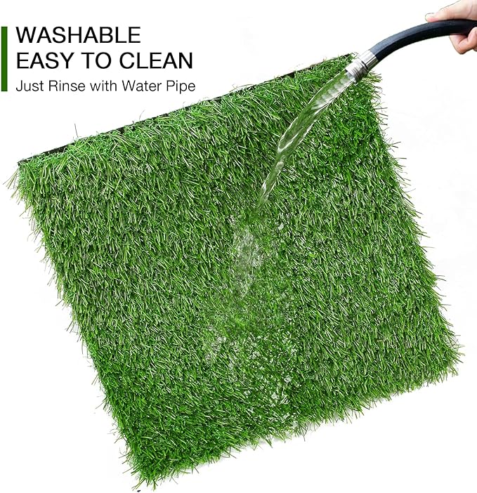 XLX TURF 12"X12" Artificial Grass Table Placemats 4 Pack - Green Christmas Football Tabletop Centerpiece Decor Golf Theme Party, Birthday, Baby Shower Wedding Holiday Fake Turf Square