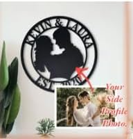 Personalized Home Decoration Metal Couples Name Sign,Valentine's Day Wedding gift bedroom decoration hangings Family Décor