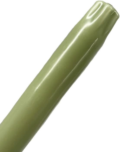 D'light Online Elegant 10" Olive Green Taper Candles Premium Quality Candles, Unscented, Hand-Dipped, Dripless and Smokeless Taper Candles - Individually Wrapped (10 Inch, Basil)