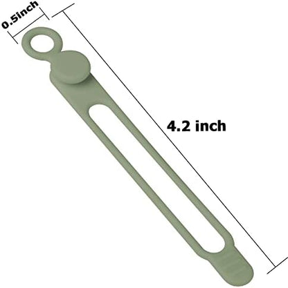 Silicone Cable Ties, Cord Organizer Cable Management(16Pcs-Green)