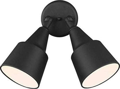 Generation Lighting 8560702-12 Outdoor Flood Light Adjustable Swivel Aluminum Flood Light, 2-Light 240 Total Watts, 13" H x 23" W, Black