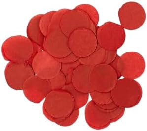 Biodegradable Tissue Paper Confetti Dots, Red Color (1 Pound Bag of Confetti)