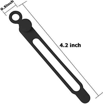 Silicone Cable Ties, Cord Organizer Cable Management(16Pcs-Black)