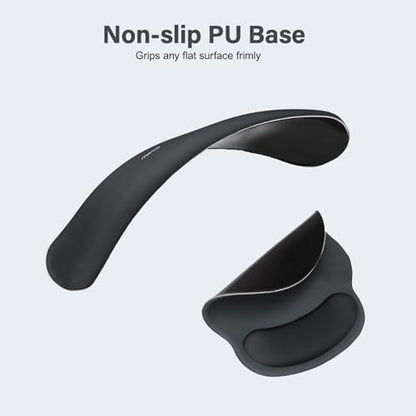 MOSISO Wrist Rest Support for Mouse Pad&Keyboard Set, Slate Gray