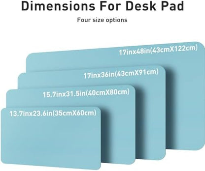 Aothia Large PU Leather Desk Pad Protector – Non-Slip Mouse Pad & Writing Mat for Office/Home, Waterproof, Easy to Clean (31.5" x 15.7", Blue Topaz)