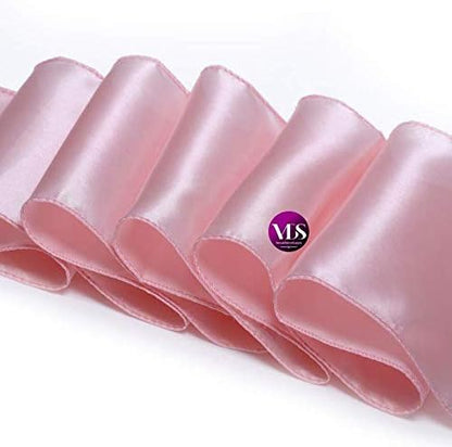 VDS Satin Chair Sashes Chair Cover Back Tie Sateen Bows Ribbon for Wedding Birthday Graduation Engagement Ceremony Event Party Banquet Venue Hotel All Dining Chair Decoration (50PC) (Blush Pink)