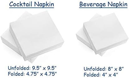 AMERICAN HOMESTEAD Cocktail Napkins - Premium 4.75"x4.75" Disposable Linen-Like Beverage Napkins - Bulk Square Party Bar Serviettes for Weddings, Parties, Events, and Daily Use - 100 Count - Olive