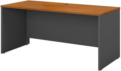 Bush Business Furniture Series C 60W x 24D Credenza Desk in Natural Cherry, Minimalist Computer Table for Home or Professional Office