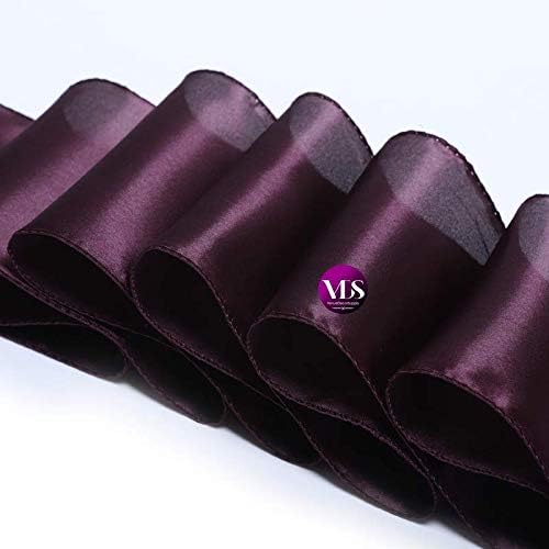 VDS Satin Chair Sashes Chair Cover Back Tie Sateen Bows Ribbon for Wedding Birthday Graduation Engagement Ceremony Event Party Banquet Venue Hotel All Dining Chair Decoration (300PC) (Plum)