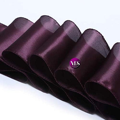 VDS Satin Chair Sashes Chair Cover Back Tie Sateen Bows Ribbon for Wedding Birthday Graduation Engagement Ceremony Event Party Banquet Venue Hotel All Dining Chair Decoration (300PC) (Plum)