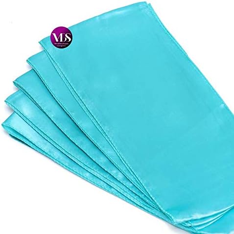 VDS Satin Chair Sashes Chair Cover Back Tie Sateen Bows Ribbon for Wedding Birthday Graduation Engagement Ceremony Event Party Banquet Venue Hotel All Dining Chair Decoration (200PC) (Teal)