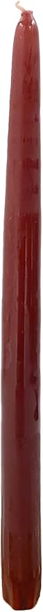 D'light Online Elegant 10" Unscented Chocolate Brown Taper Candles, Premium Quality Hand-Dipped Tapered Candles, Dripless and Smokeless - Set of 12 (10 Inch, Chocolate)