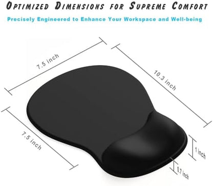 ErgoComfort Gel Wrist Rest Mouse Pad-Ergonomic Office Mousepad with Wrist Support-Non-Slip, Design Desk Accessories Mat for Home&Game Decor (06Minty Dream)