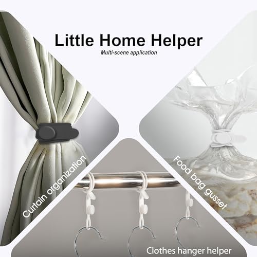 Silicone Cable Ties, Cord Organizer Cable Management, Black White