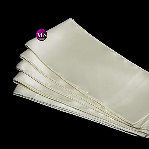 VDS Satin Chair Sashes Chair Cover Back Tie Sateen Bows Ribbon for Wedding Birthday Graduation Engagement Ceremony Event Party Banquet Venue Hotel All Dining Chair Decoration (300PC) (Ivory)