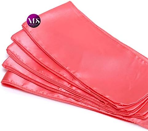 VDS Satin Chair Sashes Chair Cover Back Tie Sateen Bows Ribbon for Wedding Birthday Graduation Engagement Ceremony Event Party Banquet Venue Hotel All Dining Chair Decoration (10PC) (Coral)