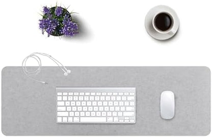 DAWNTREES Felt Desk Pad, Large Felt Mouse Pad and Keyboard Mat, 36" x 12"