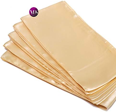 VDS Satin Chair Sashes Chair Cover Back Tie Sateen Bows Ribbon for Wedding Birthday Graduation Engagement Ceremony Event Party Banquet Venue Hotel All Dining Chair Decoration (75PC) (Beige)
