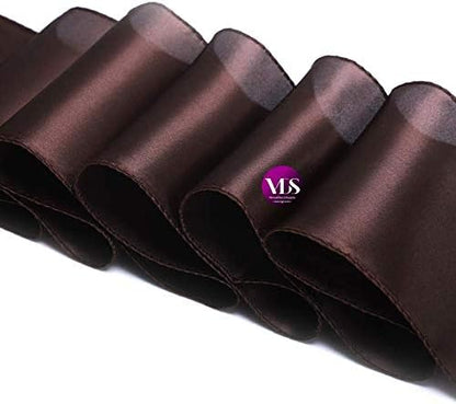 VDS Satin Chair Sashes Chair Cover back Tie Sateen Bows Ribbon for Wedding Birthday Graduation Engagement Ceremony Event Party Banquet Venue Hotel all Dining Chair Decoration (300PC) (Chocolate Brown)