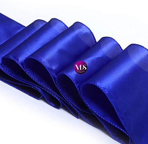 VDS Satin Chair Sashes Chair Cover Back Tie Sateen Bows Ribbon for Wedding Birthday Graduation Engagement Ceremony Event Party Banquet Venue Hotel All Dining Chair Decoration (150PC) (Royal Blue)