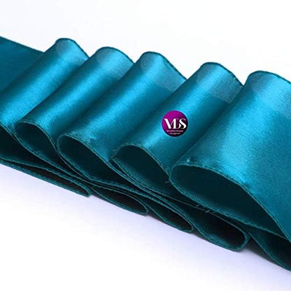 VDS Satin Chair Sashes Chair Cover Back Tie Sateen Bows Ribbon for Wedding Birthday Graduation Engagement Ceremony Event Party Banquet Venue Hotel All Dining Chair Decoration (250PC) (Dark Teal)