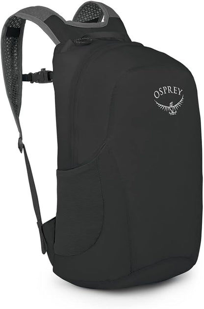 Osprey Ultralight Collapsible Stuff Pack - Lightweight, Packable Travel Backpack — Extra Bag For Travel and Every Day — 18 L Capacity Daypack to Expand Luggage, Black