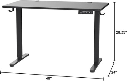 ErGear Height Adjustable Electric Standing Desk, 48 x 24 Inches Sit Stand up Desk, Memory Computer Home Office Desk, Black