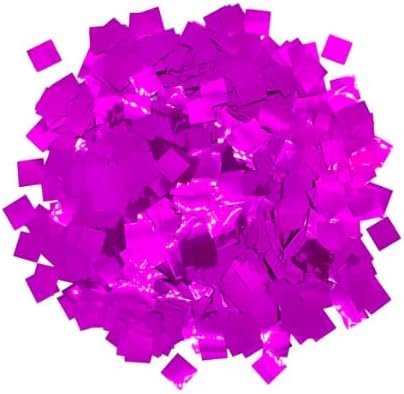 Ultimate Confetti, Fluttering Pink Mylar Shiny Foil Metallic Confetti Squares - Lightweight and Slow-Falling Party Confetti for Cannon and Launcher Use - Best for Celebrations - 1 lb, 16 oz