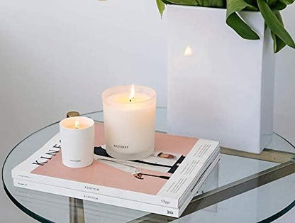 Apotheke Signature Scented Candles for Home, Santal Rock Rose - 10.5 oz - Soy Wax, Non Toxic, Large Jar White - Luxury Candle Gifts for Women & Men - Sandalwood, Rose, Musk, and Leather
