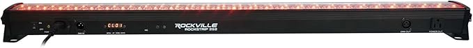 Rockville ROCKSTRIP 252 LED 50W RGB Color Strip Light Bar, 3/4/5/7-Channel DMX, High-Speed Color Changing, Master/Slave Link, Remote, for DJs and Stage